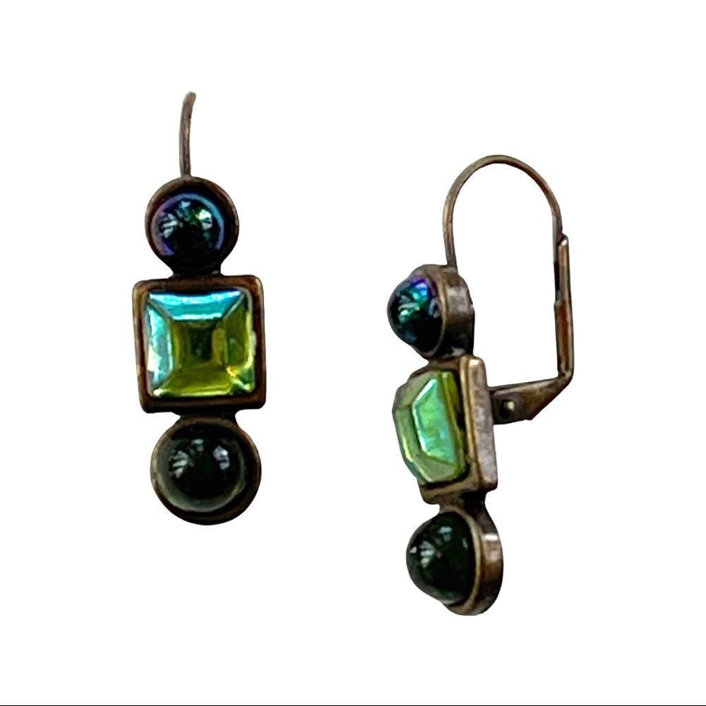 Darling Trio Gem French Lever-back Earrings